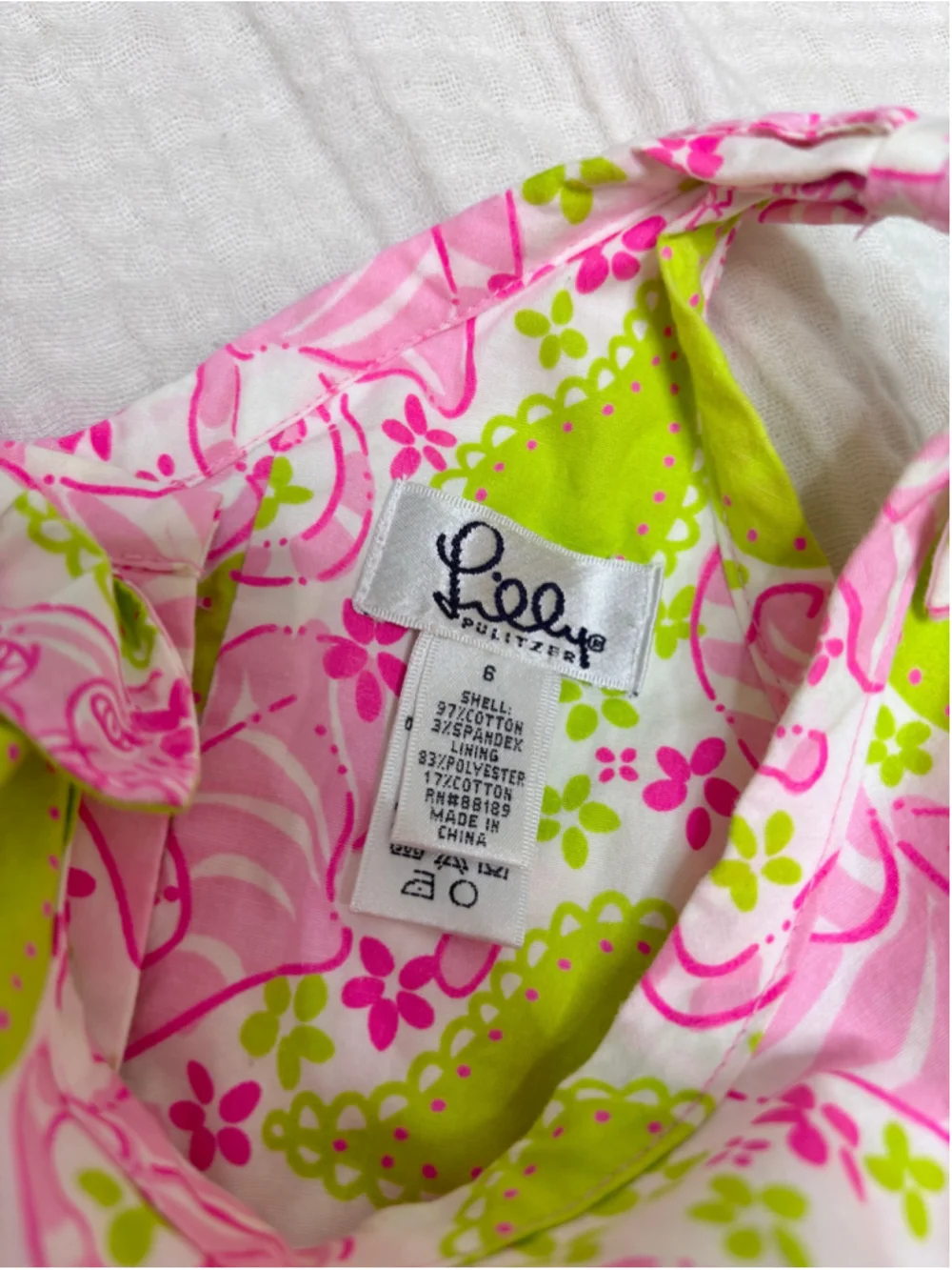 Girls Lilly Pulitzer Dress Size 6 Pink Green Tiger Print Vintage Lilly